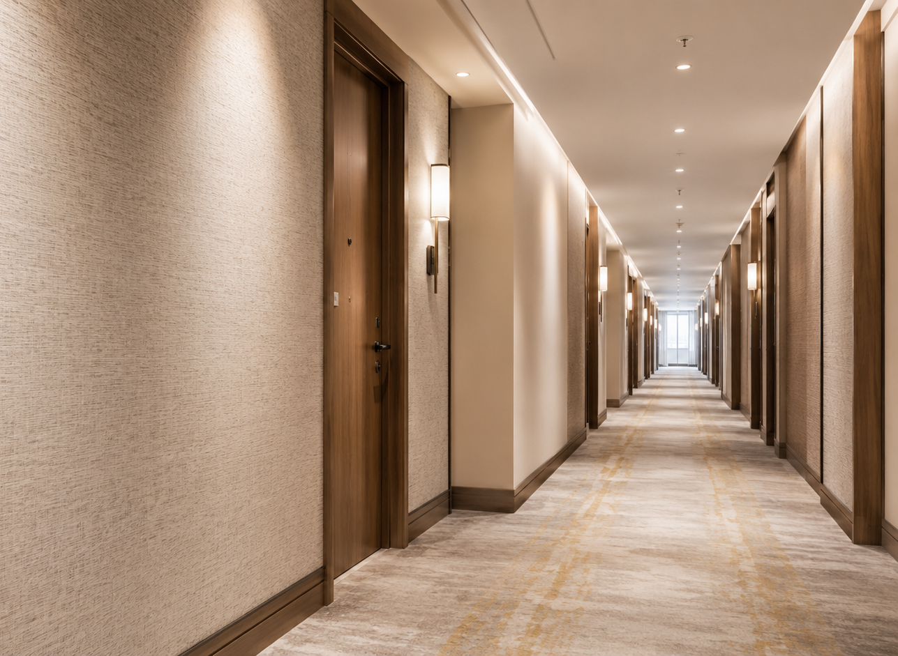 Revestimiento vinílico ignífugo para hoteles y sanitario: normativa B-s2,d0